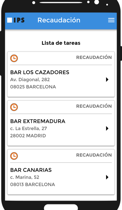 Aplicación de recaudación