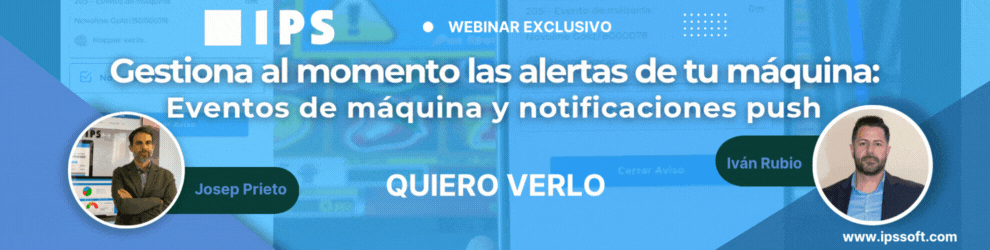 Banner del webinar IPS sobre Eventos de máquina y Notificaciones Push